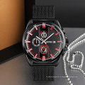 SKMEI 9181 Relogio Masculino Новые мужские часы с кожаным хронографом Водонепроницаемые спортивные кварцевые часы